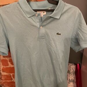 Lacoste men’s polo size M light blue